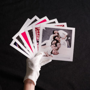 6 Stk. Retro-Fotoprints 15x15cm perlmatt, mit Rand